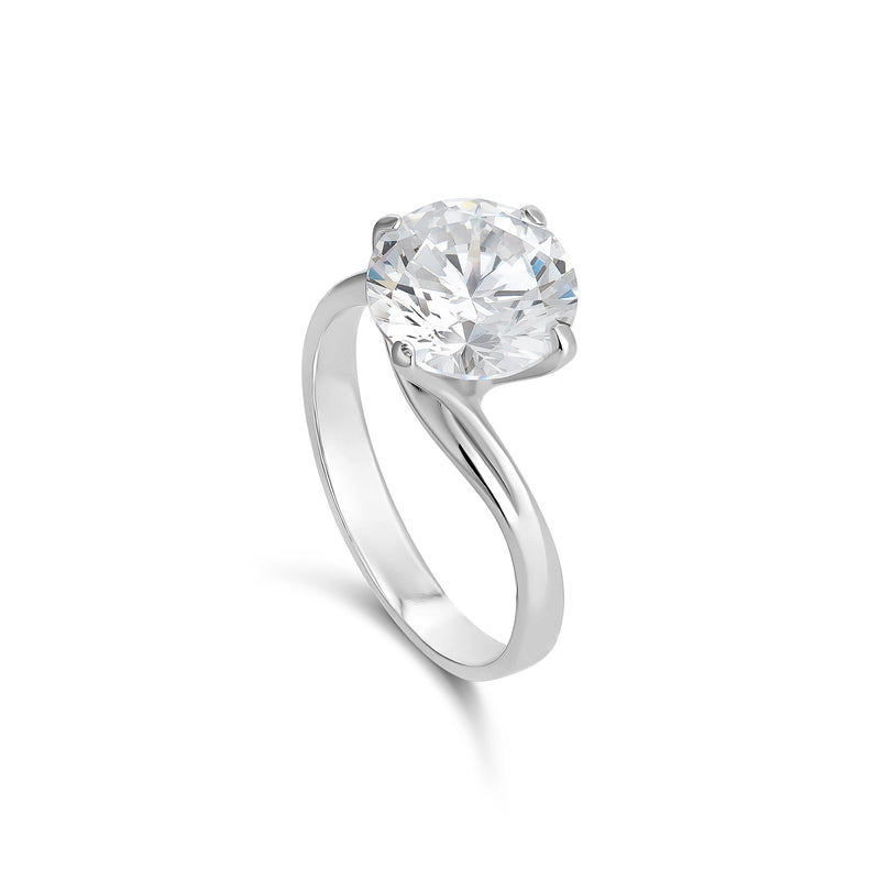 Bague Solitaire Tressé Argent 10 mm