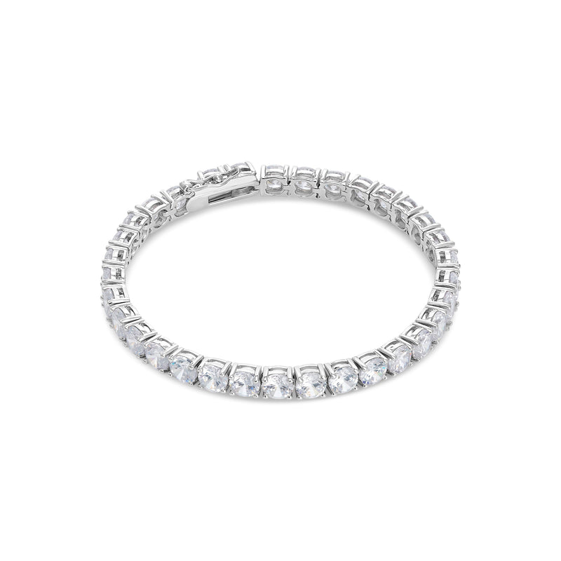 Rivière Silver Bracelet White Zirconia 5 mm