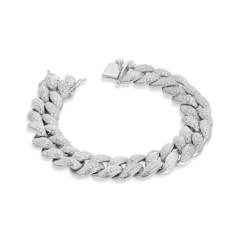 Silver Pavé Chain Bracelet