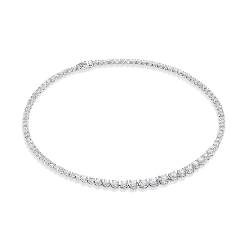 Silver and Incremental Zirconia Choker