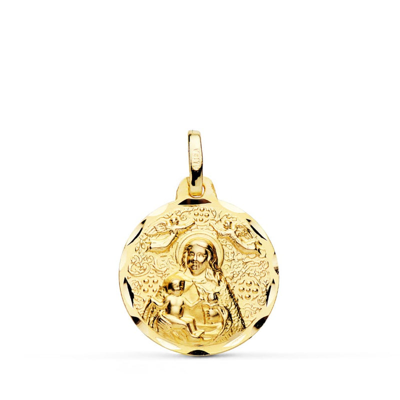 18K Medalla Virgen De La Cinta 18 mm