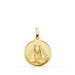 18K Medalla Virgen Guadalupe Bisel 16 mm