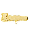 18K Yellow Gold Carved Bear Pin 27x9 mm