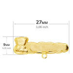 Epingle Ours Sculpté Or Jaune 18K 27X9 mm