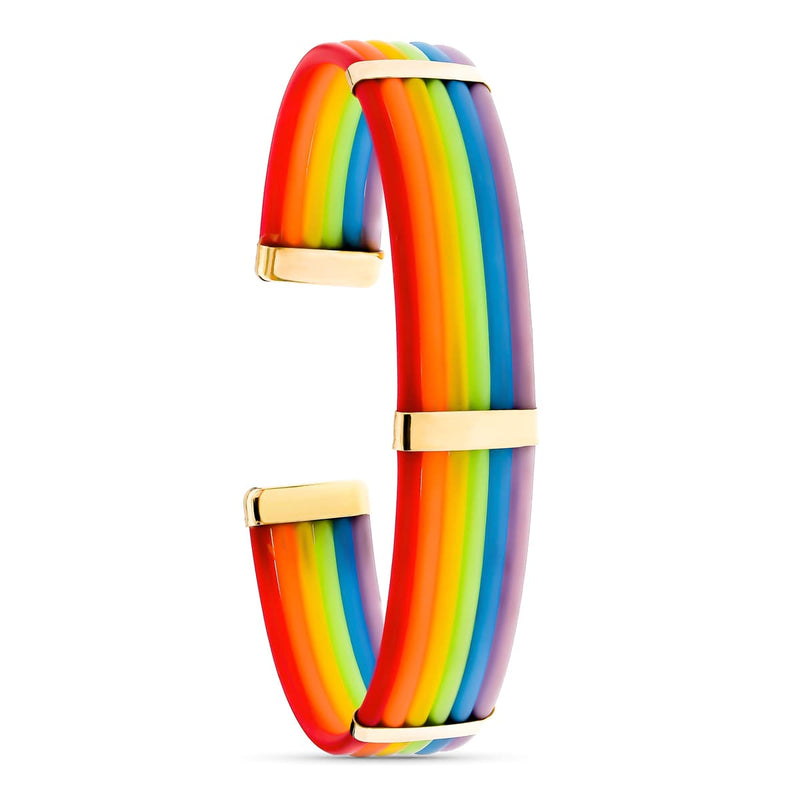 Bracelet en or 18 carats avec arc-en-ciel