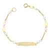 18K Communion Pearl Bracelet 3.5mm 15 cm