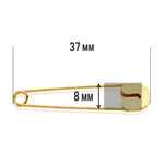 18K Yellow Gold Smooth Safety Pin