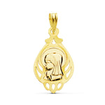 Médaille Fille Vierge 18K 21x12 mm