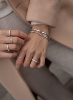 Fine Silver Rings with Zirconia Setting