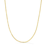 18K Solid Forced Yellow Gold Chain Width: 1.2mm Length: 45 cm