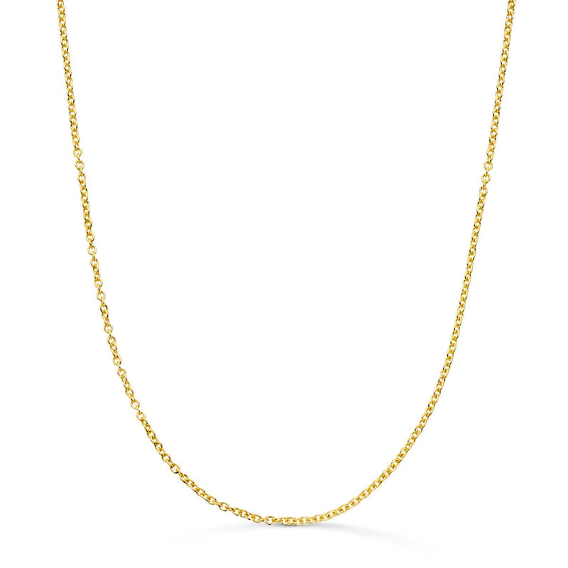 18K Solid Yellow Gold Chain Width: 1.2mm Length: 50 cm