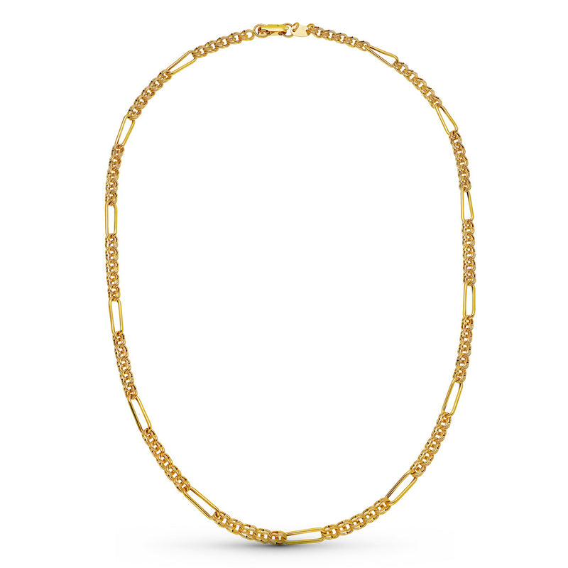 18K Hollow Hungarian Yellow Gold Chain 50 cm 4.5 mm