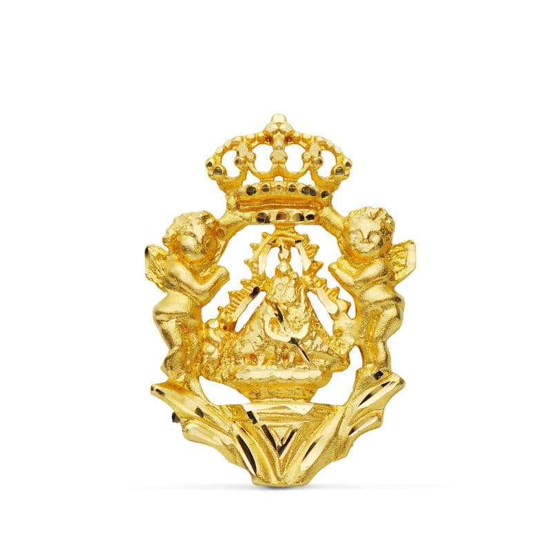 18K Medal Virgin of the Head Shield 27x20 mm