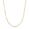 18K Yellow Gold Hollow Rolo Chain Width: 2.5mm Length: 45 cm Spring Clasp