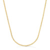 18K Yellow Gold Chain Hollow Curb Width: 2mm Length: 50 cm