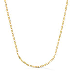 18K Yellow Gold Chain Hollow Curb Width: 2mm Length: 50 cm