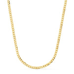 18K Yellow Gold Chain Hollow Curb Width: 3.2mm Length: 60 cm