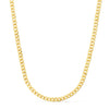 18K Yellow Gold Chain Hollow Curb Width: 4mm Length: 60 cm