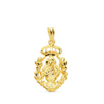 Médaille 18K Vierge de l'Écu de Tête 21x13 mm