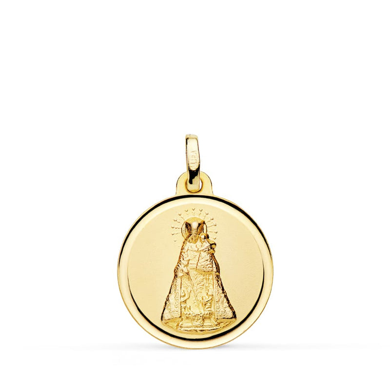 Lunette de la médaille Virgen De Los Desamparados 18K 18 mm