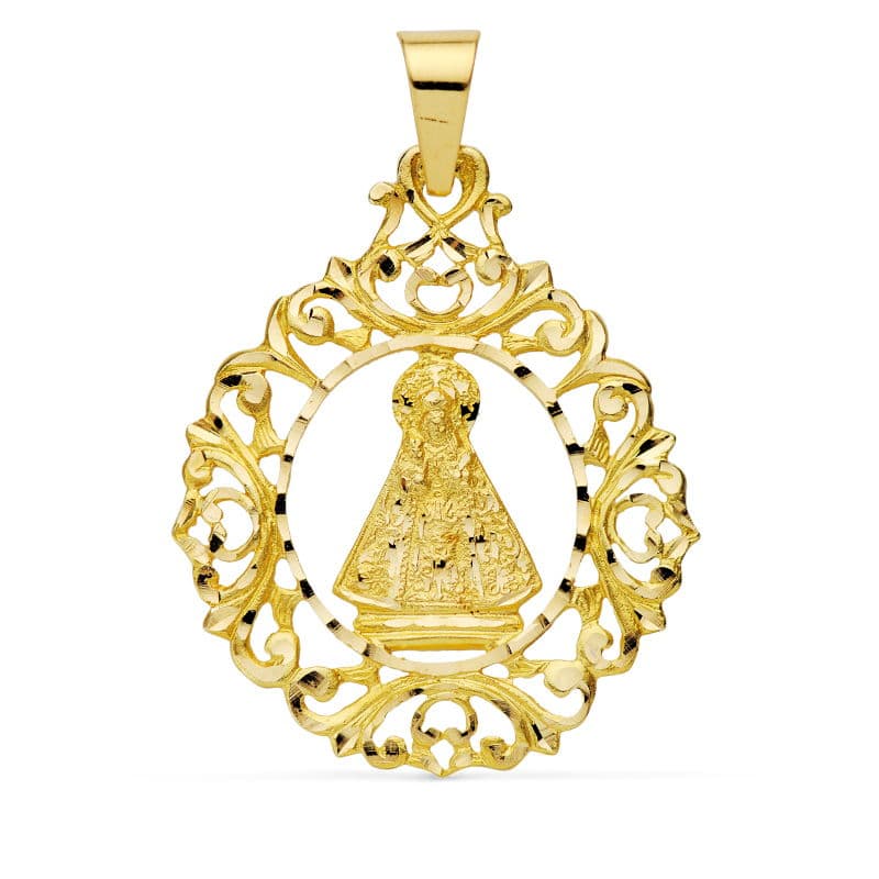 18K Medal Virgin of the Head 43x36 mm