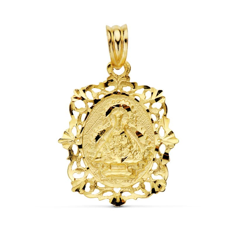 Médaille Vierge de la Tête 18K Cerco 26x20 mm