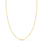 18K Solid Yellow Gold Chain Length 50 cm Width 1.5 mm