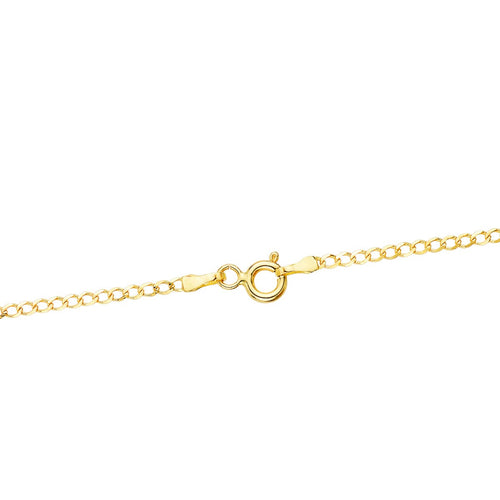 18K Solid Yellow Gold Chain Length 50 cm Width 1.5 mm