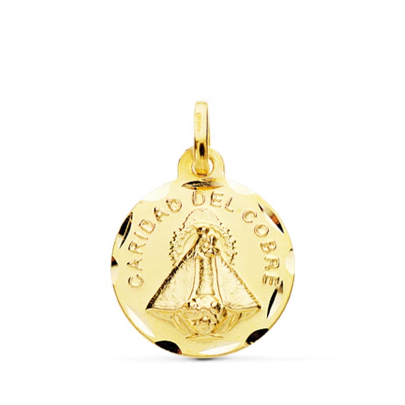 Médaille Vierge de Charité en Cuivre 18K 16 mm