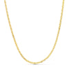 18K Yellow Gold Chain Forced Hollow Carved Link Length 45 cm Width 2 mm