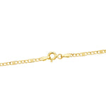 18K Yellow Gold Chain Combined Hollow 3x1. Length 50 cm Width 2 mm
