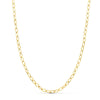 18K Yellow Gold Chain Forced Hollow Carved Length 45 cm Width 2.5 mm