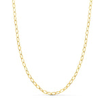 18K Yellow Gold Chain Forced Hollow Carved Length 45 cm Width 2.5 mm