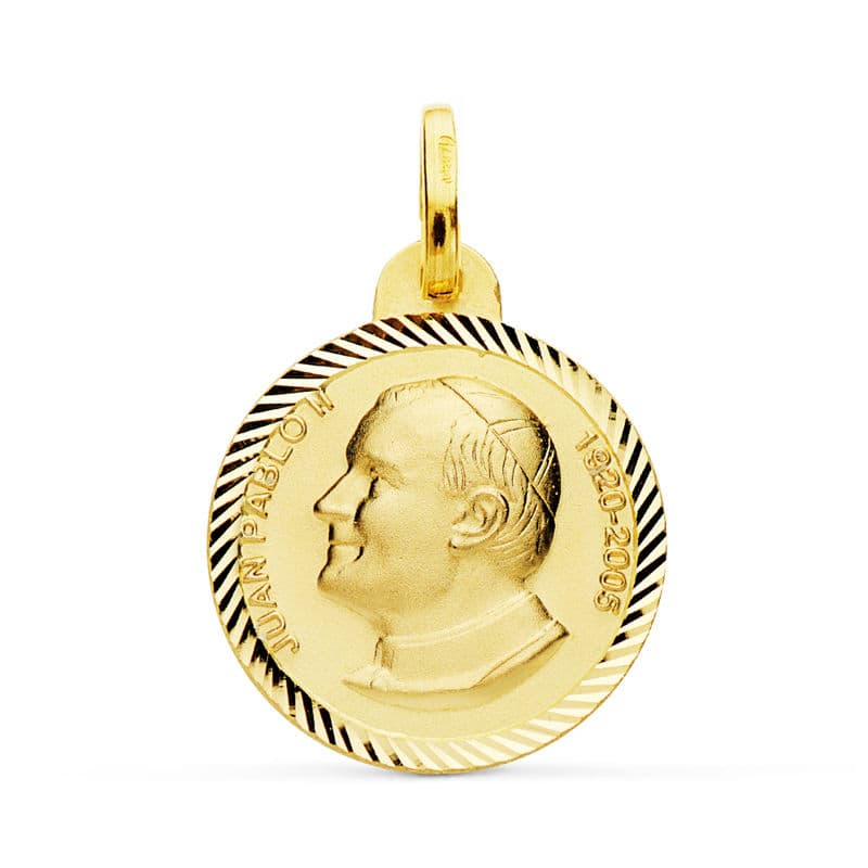 Médaille Saint Jean-Paul II 18 carats, taille hélice 20 mm
