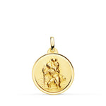 Lunette Médaille Saint Christophe 18K 18 mm