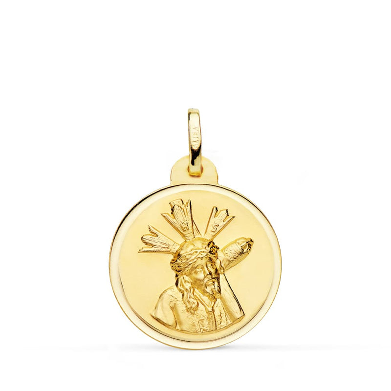 Lunette de médaille du Christ de la Grande Puissance 18 carats 20 mm