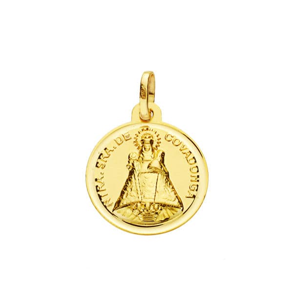 Médaille Vierge de Covadonga 18K 16 mm