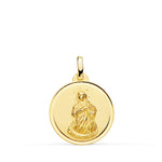 18K Virgin Mary Medal 18mm Bezel