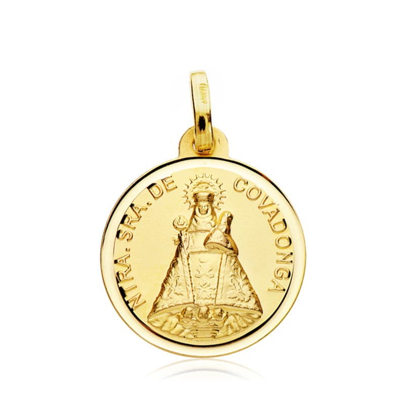 18K Virgin of Covadonga Medal Bezel 18 mm