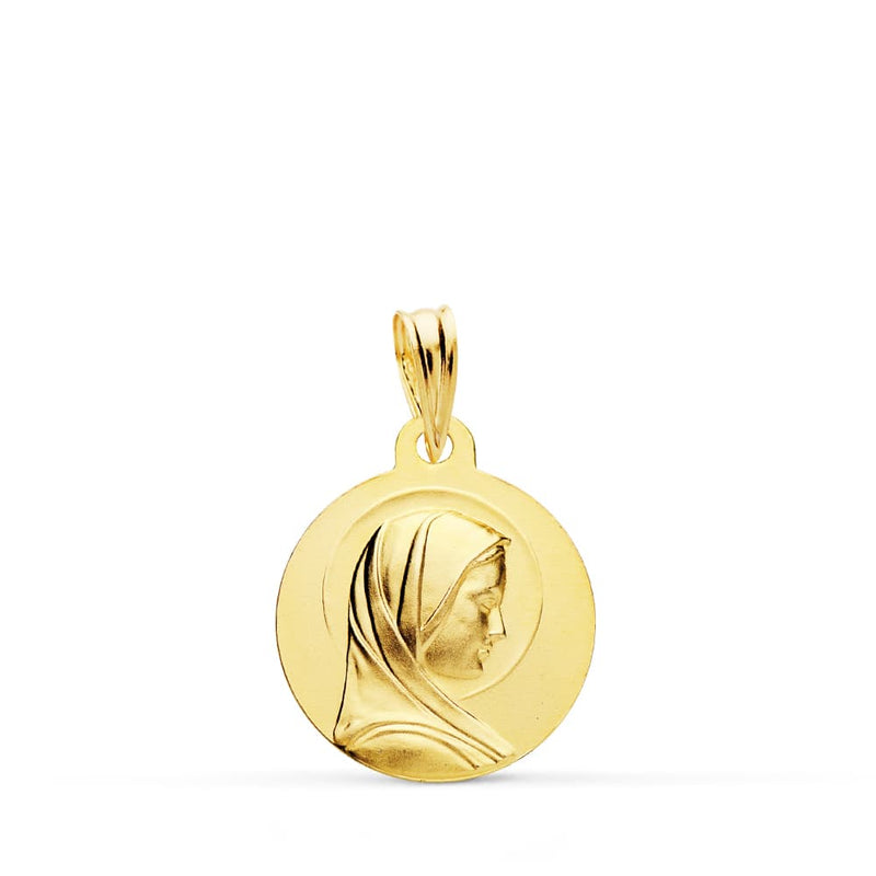 Médaille Fille Vierge 18K 16 Mm