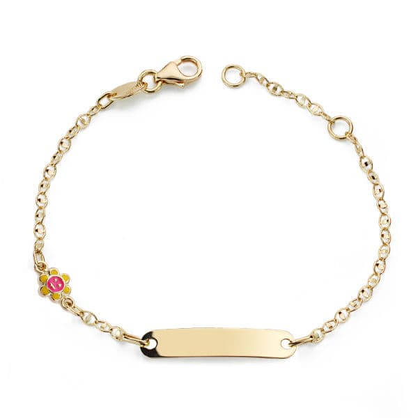 18K Enamel Sun Bracelet 14 cm