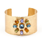 925 Silver Mosaic Slave Bracelet 18K Gold Plated