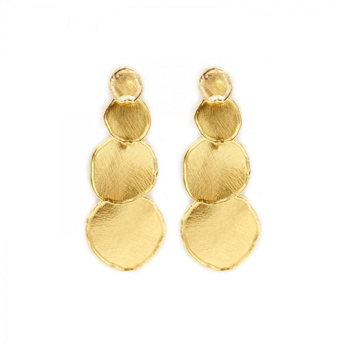 Pendientes Eclipse Largos Oro Amarillo