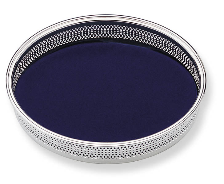 Oval Letter Tray Silver Perforated 