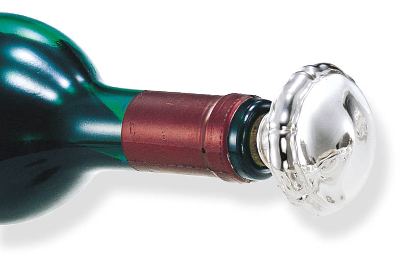 Silver Domed Wine Bottle Stopper Cover 