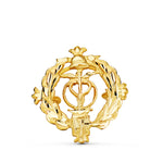 18K Yellow Gold Commercial Agent Badge. 16x16mm