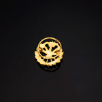 Insigne d'ingénieur agronome en or jaune 18 carats. 15x15mm