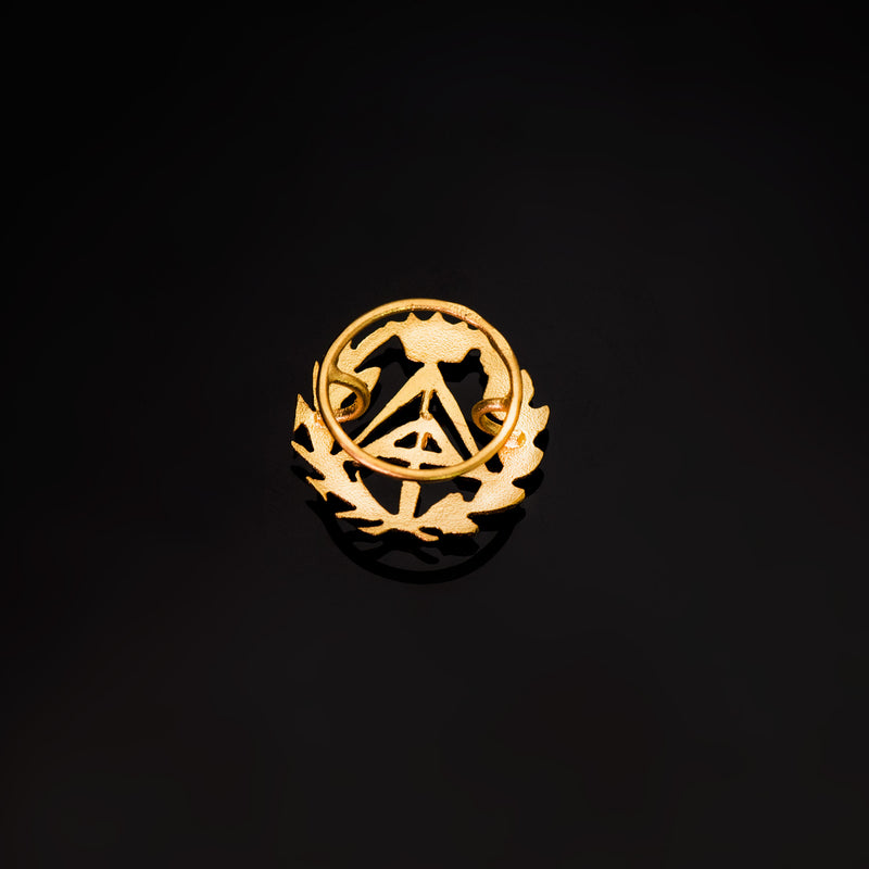 18K Yellow Gold Badge Quantity Surveyor (Technical Architect) 16 x 15 mm