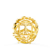 18K Yellow Gold Fine Art Badge. 15 x 14 mm