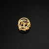 18K Yellow Gold Fine Art Badge. 15 x 14 mm